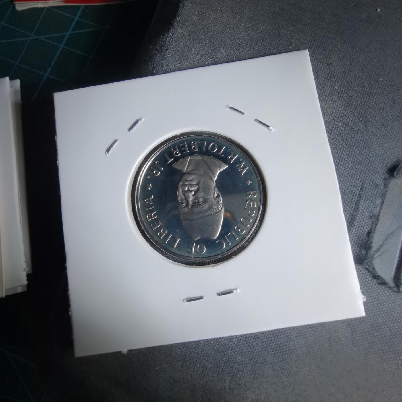 沼泽如烟--第1016场 利比里亚1978年25分精制币