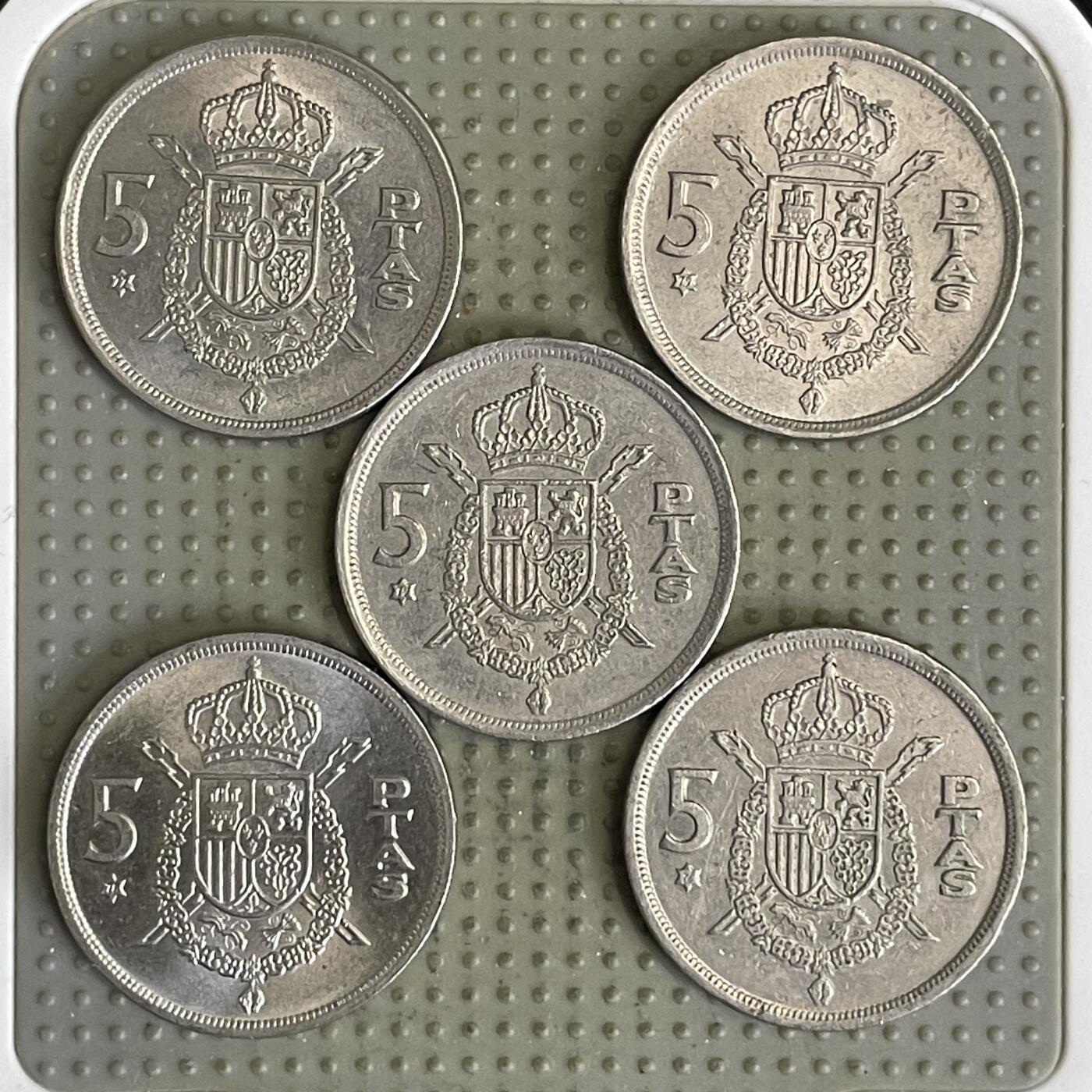 2026年第30场各国散币拍卖（总第180场） 西班牙1975年版5比赛塔5枚