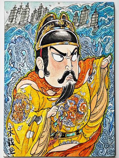 白泽拍卖卡牌手绘专场第33期（去岁千般皆如愿 今年万事定称心） - 2025 启航手绘卡 朱载坖  山丘亲签