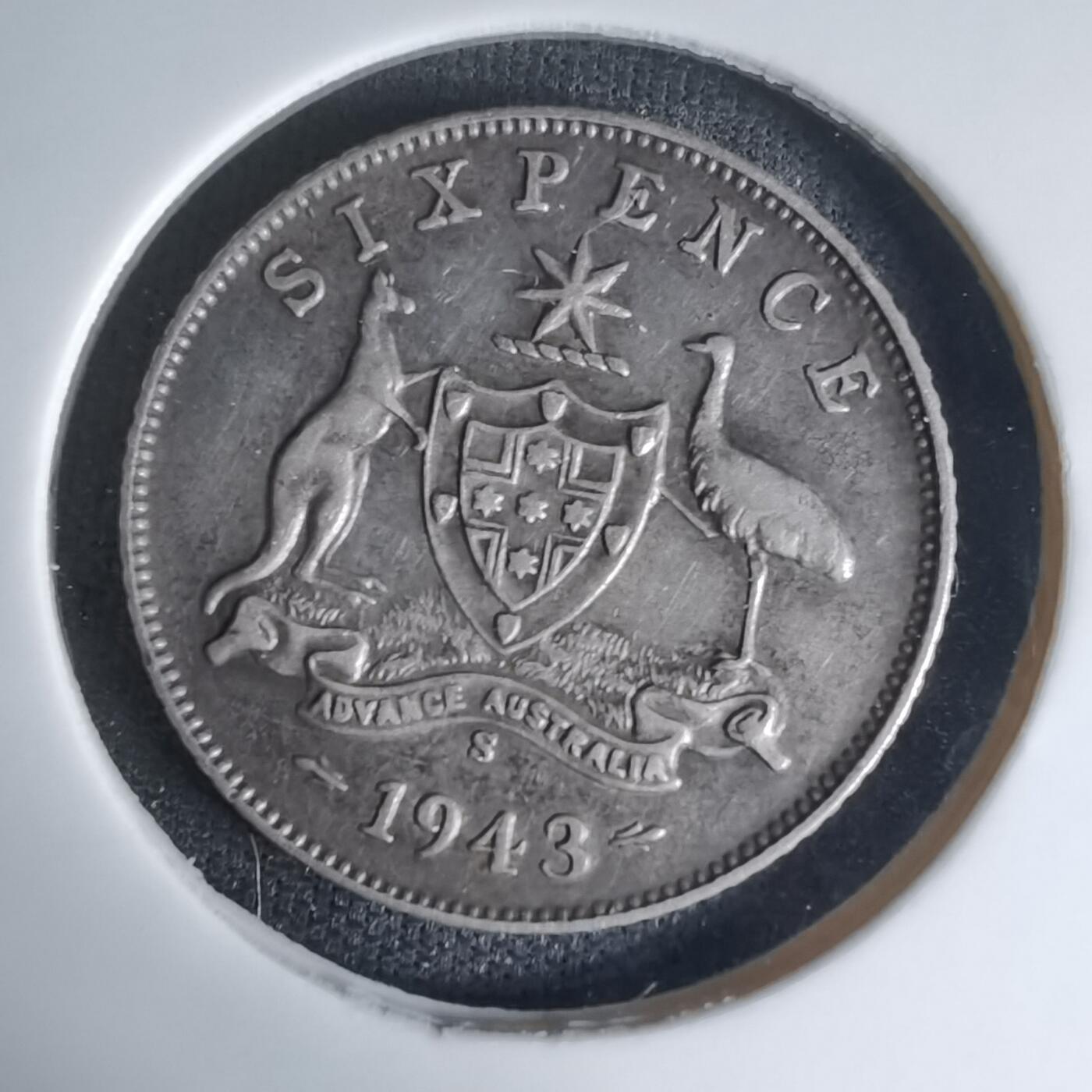 沼泽如烟--第1016场 澳大利亚1943年6便士银币
