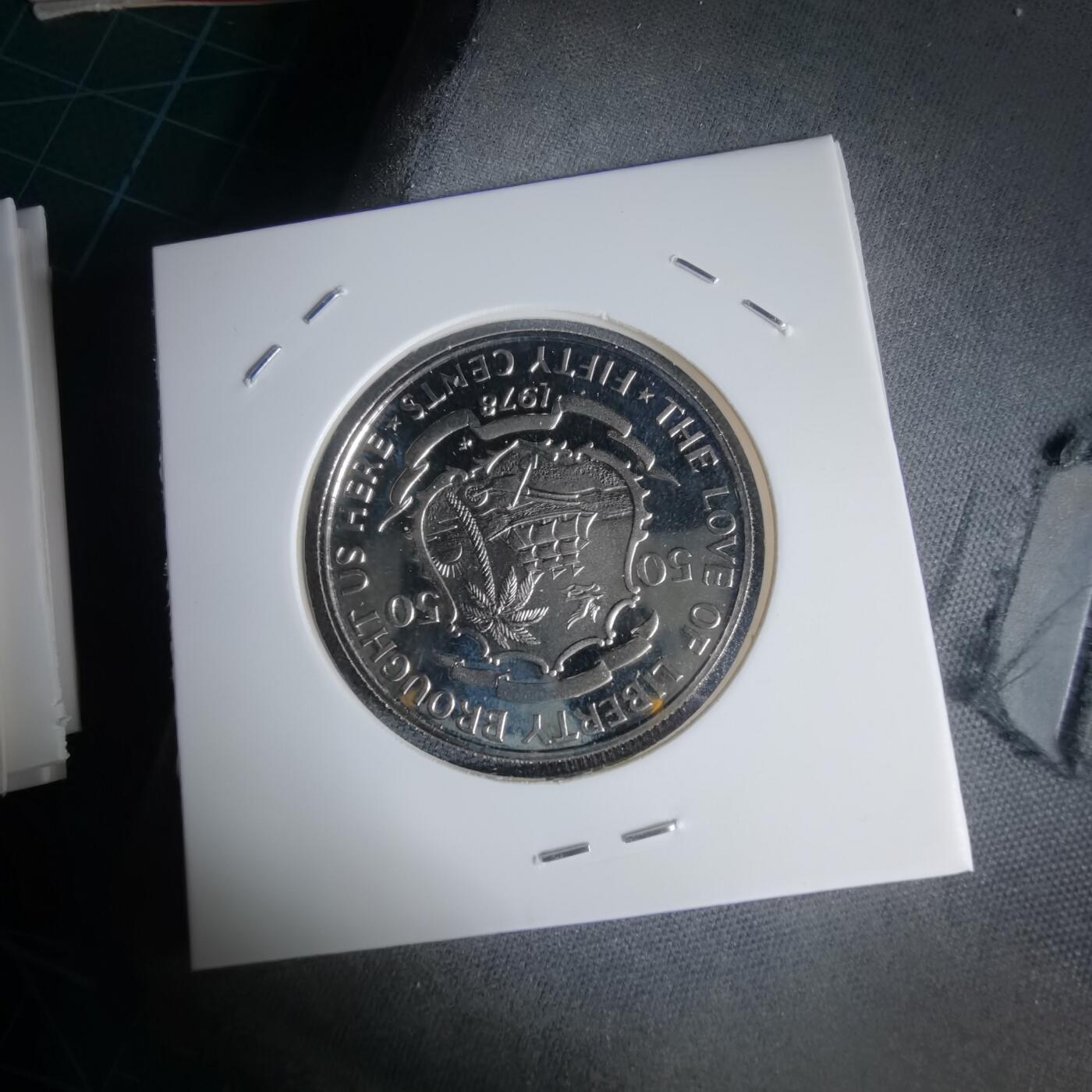 沼泽如烟--第1016场 利比里亚1978年50分精制币