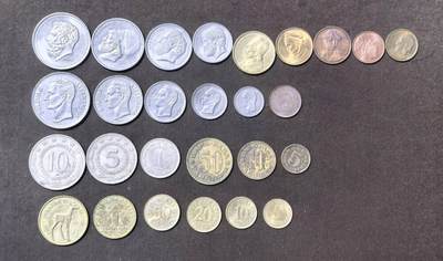 北京马甸外国币专卖第148期，非贵金属外国流通币，纪念币币，中国早期纪念币专场，陆续上拍，欢迎关注 - 希腊，委内瑞拉，南斯拉夫，爱沙尼亚4套