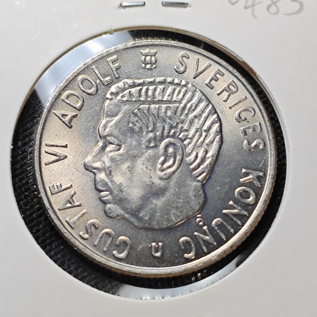 KK钱币收藏小铺   第404期 2月预留时间 周末发货  1969瑞典2克朗 好品