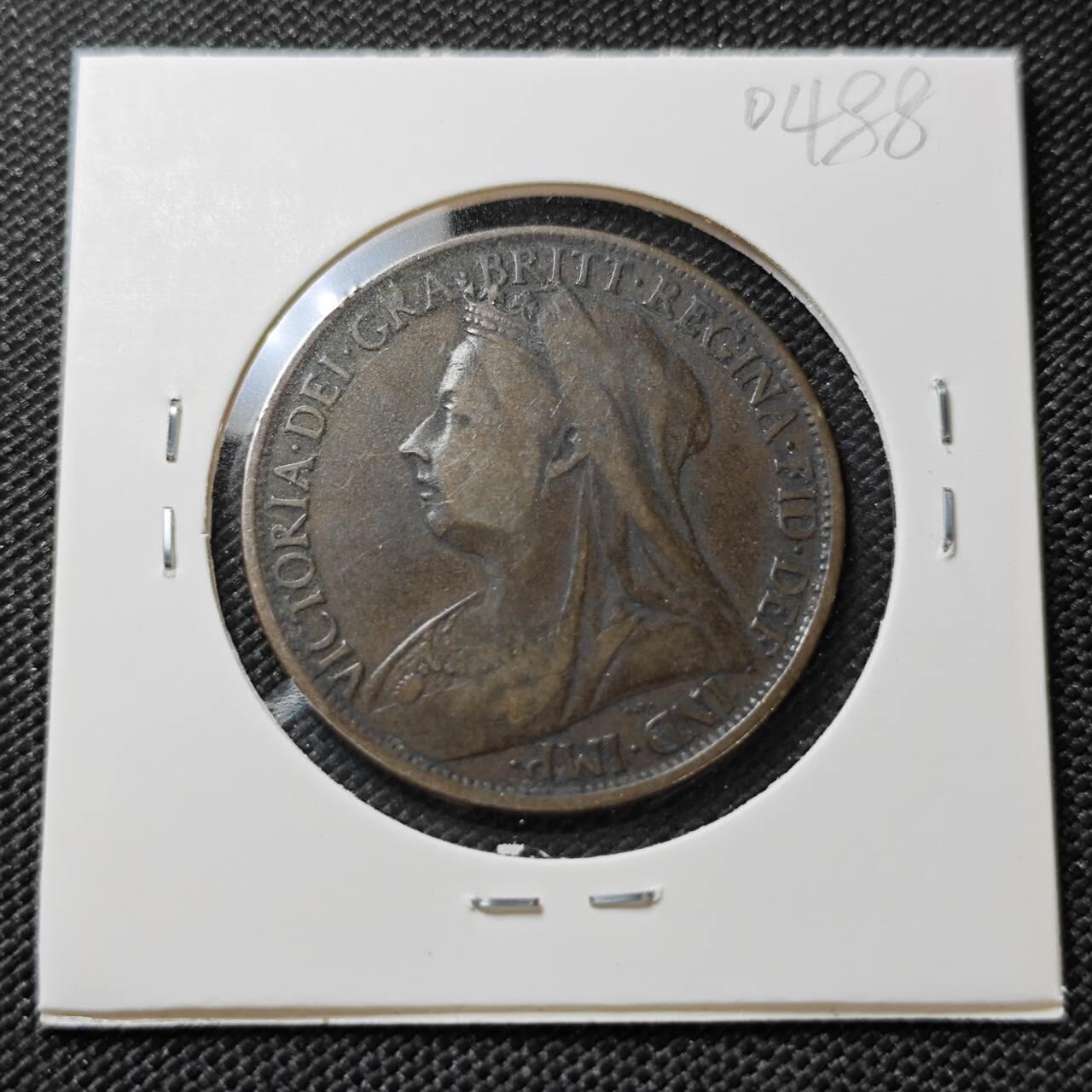 KK钱币收藏小铺   第404期 2月预留时间 周末发货 1897 英国1便士铜币