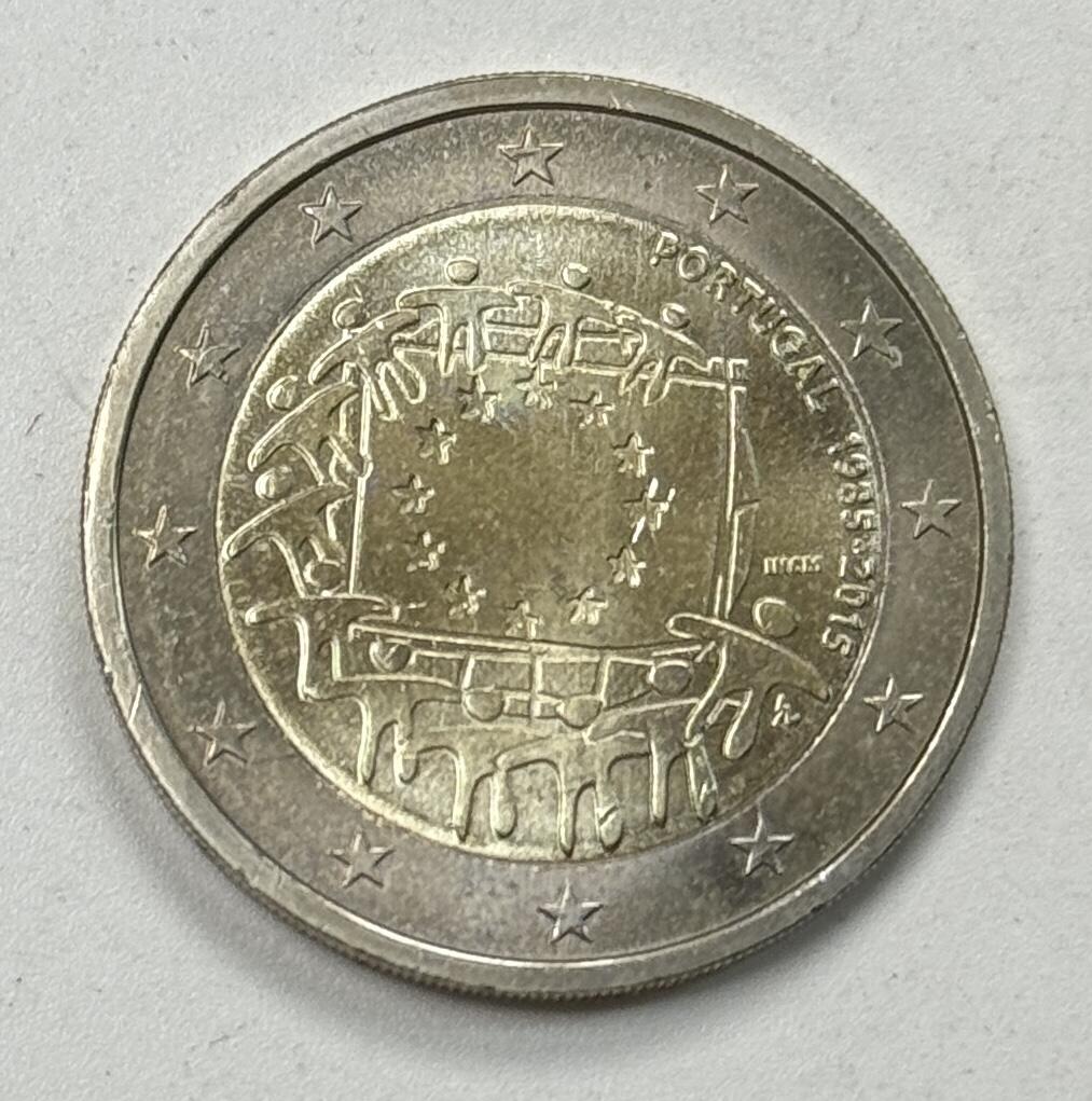 S&S Numismatic世界钱币-拍卖 第122期  葡萄牙2015年 欧盟旗帜30周年 2欧元双色纪念币