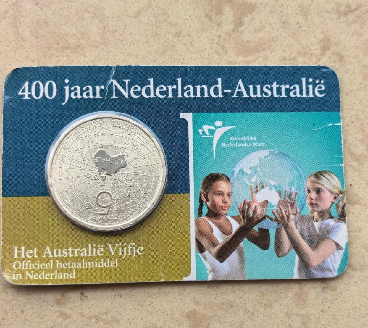 昊象达收藏银币拍卖第四场 原包装 荷兰2006年澳大利亚发现400周年纪念5欧元银币  11.9g 925s