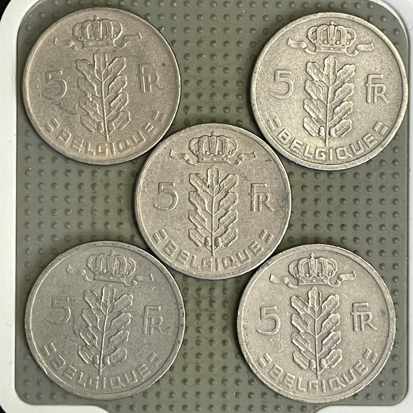 2026年第30场各国散币拍卖（总第180场） 比利时5法郎法语版5枚