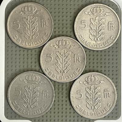 2026年第30场各国散币拍卖（总第180场） - 比利时5法郎法语版5枚