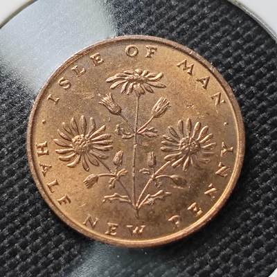 KK钱币收藏小铺   第404期 2月预留时间 周末发货 -  马恩岛1/2便士铜币