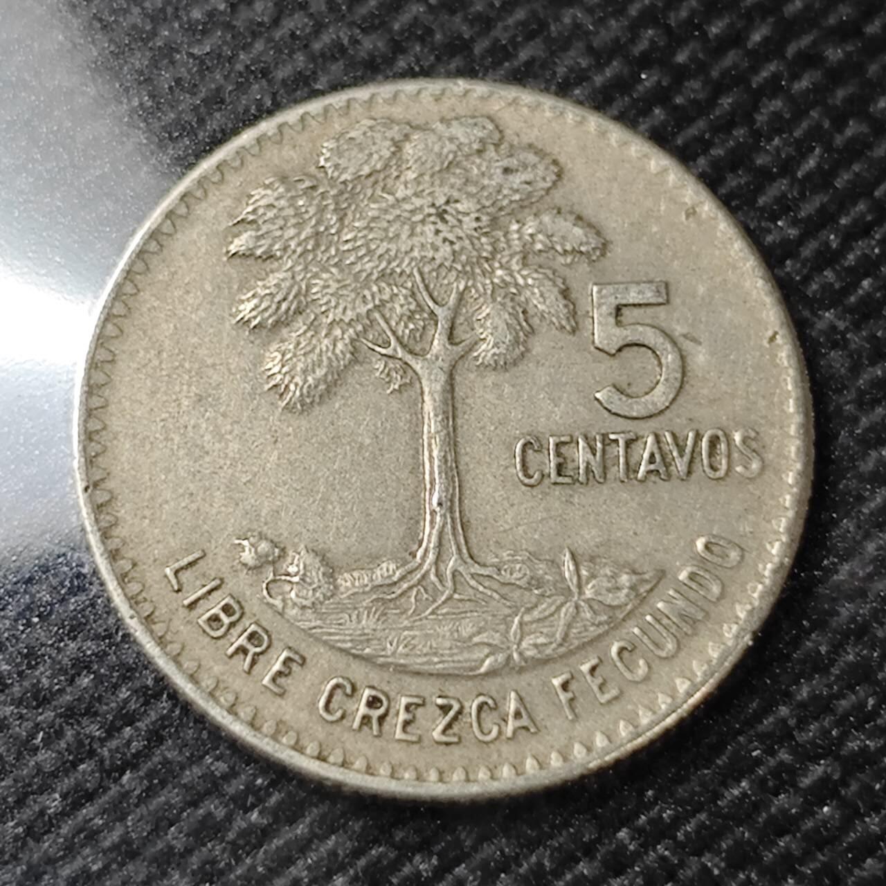 KK钱币收藏小铺   第404期 2月预留时间 周末发货  1968危地马拉5分