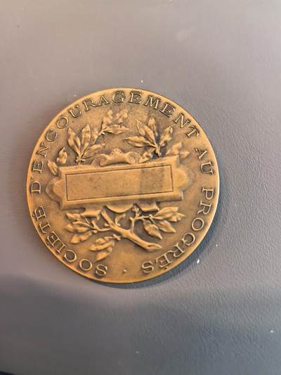 欧洲银章、铜章，大优惠起拍价都是银价计算 法国第三共和国时期的**“进步协会奖章”（Médaille de la Société d'Encouragement au Progrès）**，也被称为“法国进步协会奖章”。 雕刻师：路易-亚历山大·博泰（Louis-Alexandre Bottée, 1852-1940），法国著名的新艺术风格章牌雕刻家