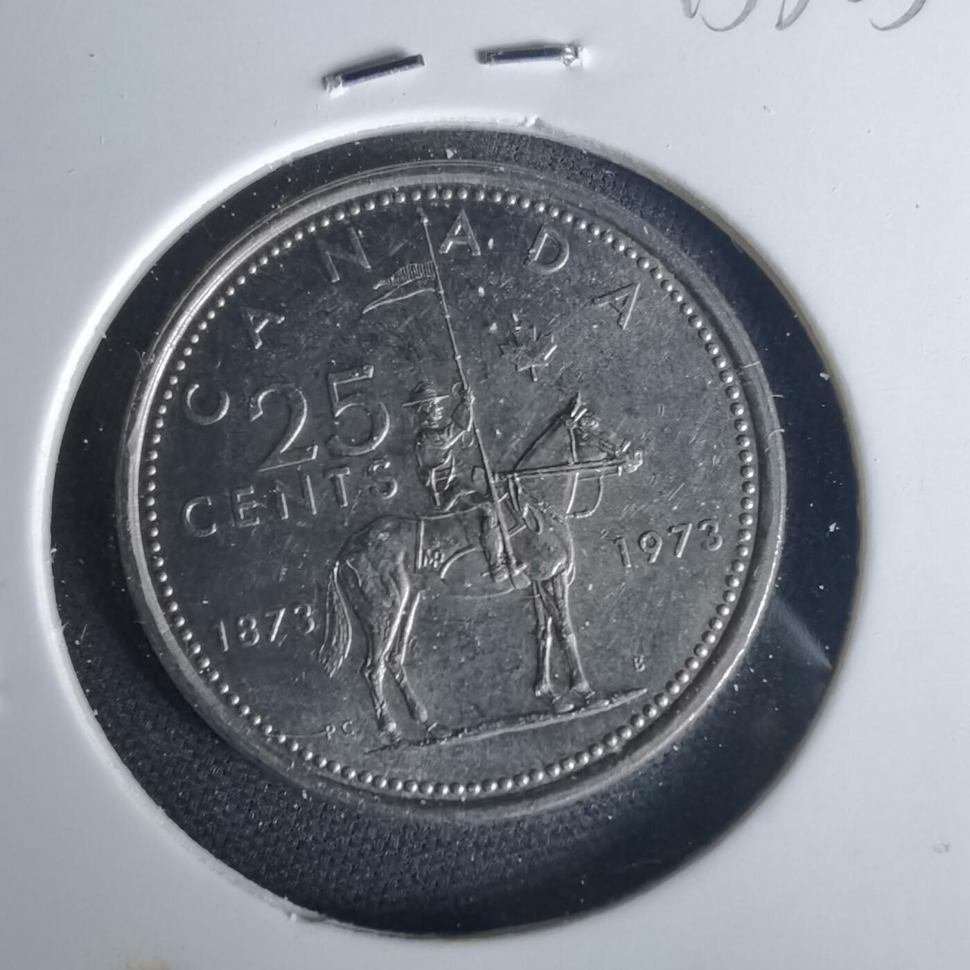 沼泽如烟--第1015场 加拿大1973年25分纪念币