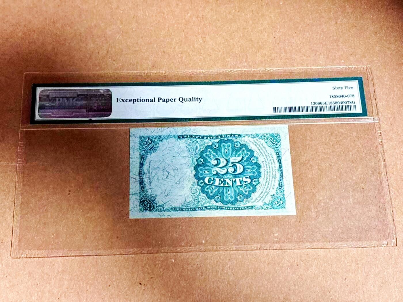 【Blue Auction】世界纸币精拍第792期——18级TOP拍卖/信誉/品质/专业/高效💫 美国 fifth issue 25美分 PMG65EPQ 