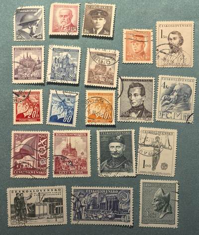 盛世勋华——号角文化勋章邮票专场拍卖第308期 - 捷克斯洛伐克（社会主义）邮政1940年代发行邮票20枚