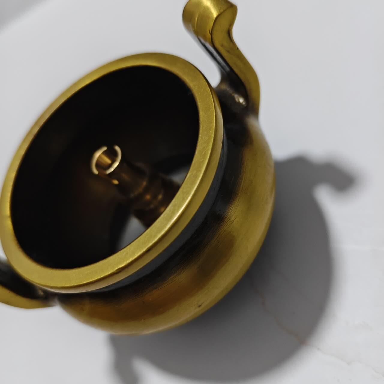 纯铜带耳熏香炉