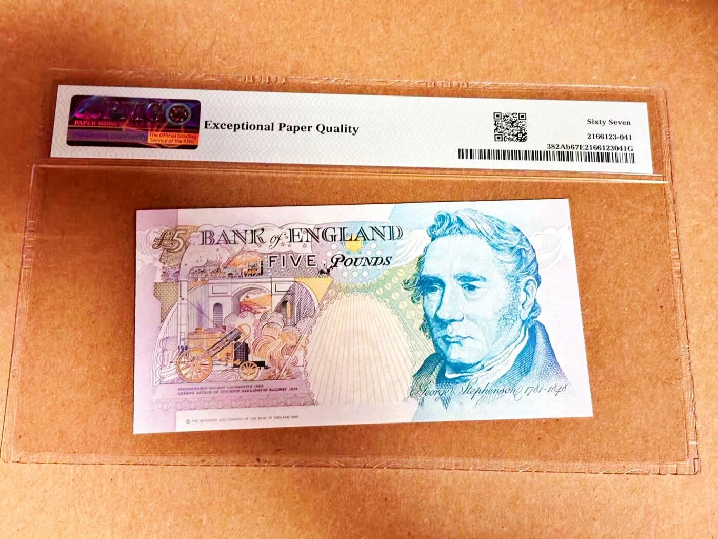 【Blue Auction】世界纸币精拍第792期——18级TOP拍卖/信誉/品质/专业/高效💫 【无47】英国 1990年5镑 PMG67EPQ 皇冠初版