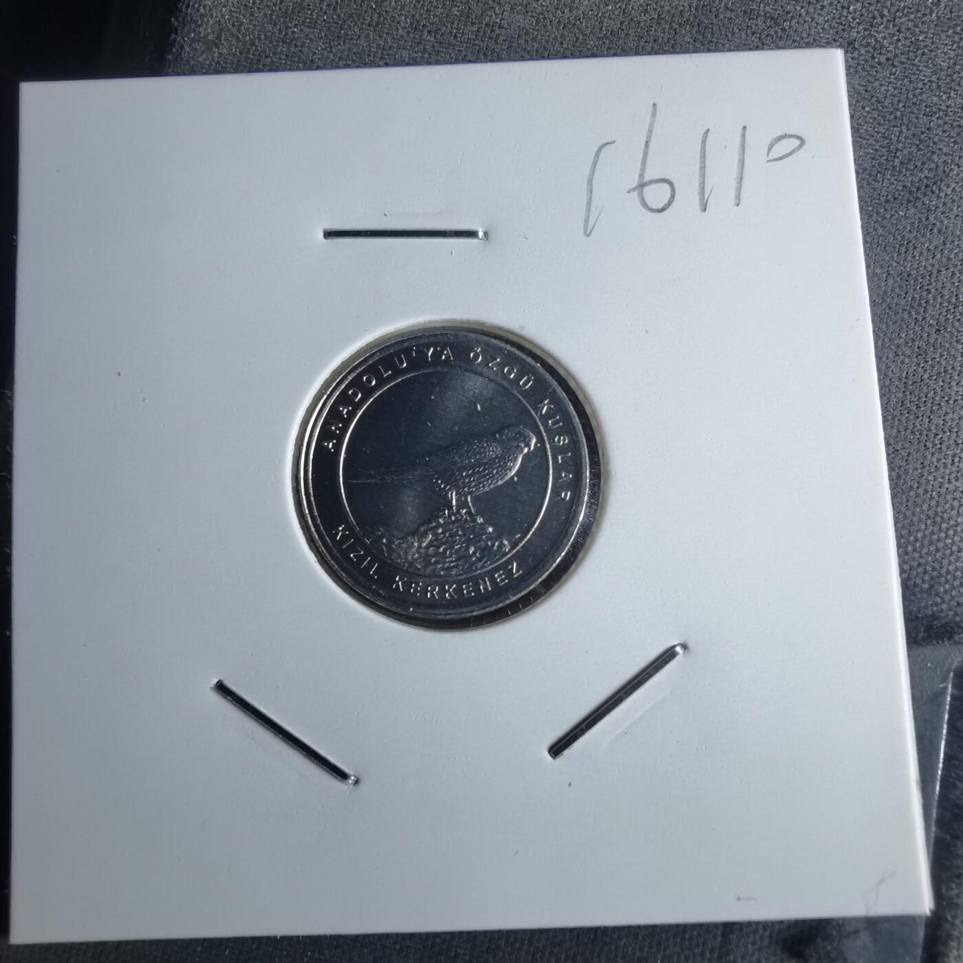 沼泽如烟--第1016场 土耳其2020年1库鲁小鸟系列纪念币