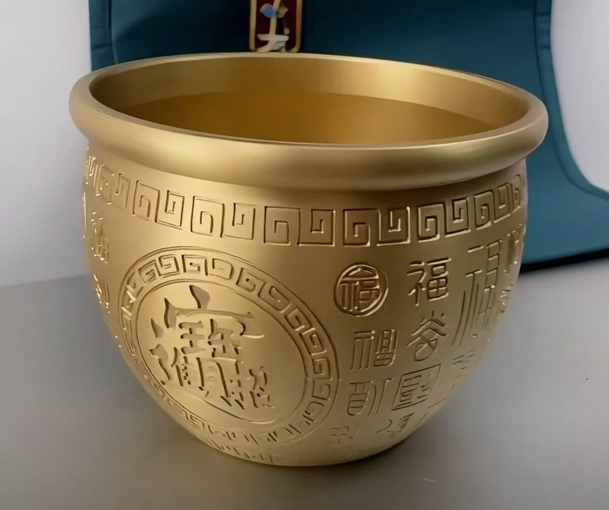 全铜招财百福缸