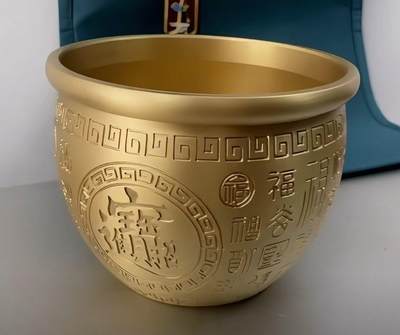 全铜招财百福缸 - 全铜招财百福缸