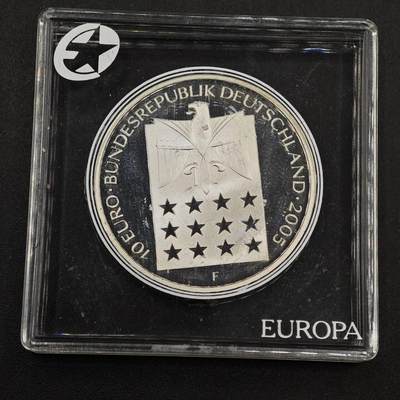 【淘币小摊】实时拍第八百七十九拍   银币套币场    每周一统一发货 - 德国2005年10欧元精制银币 贝尔塔·冯·苏特纳（奥地利小说家，诺贝尔奖得主） 18克925银