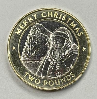S&S Numismatic世界钱币-拍卖 第122期  - 直布罗陀2025年 圣诞节 2英镑双色纪念币