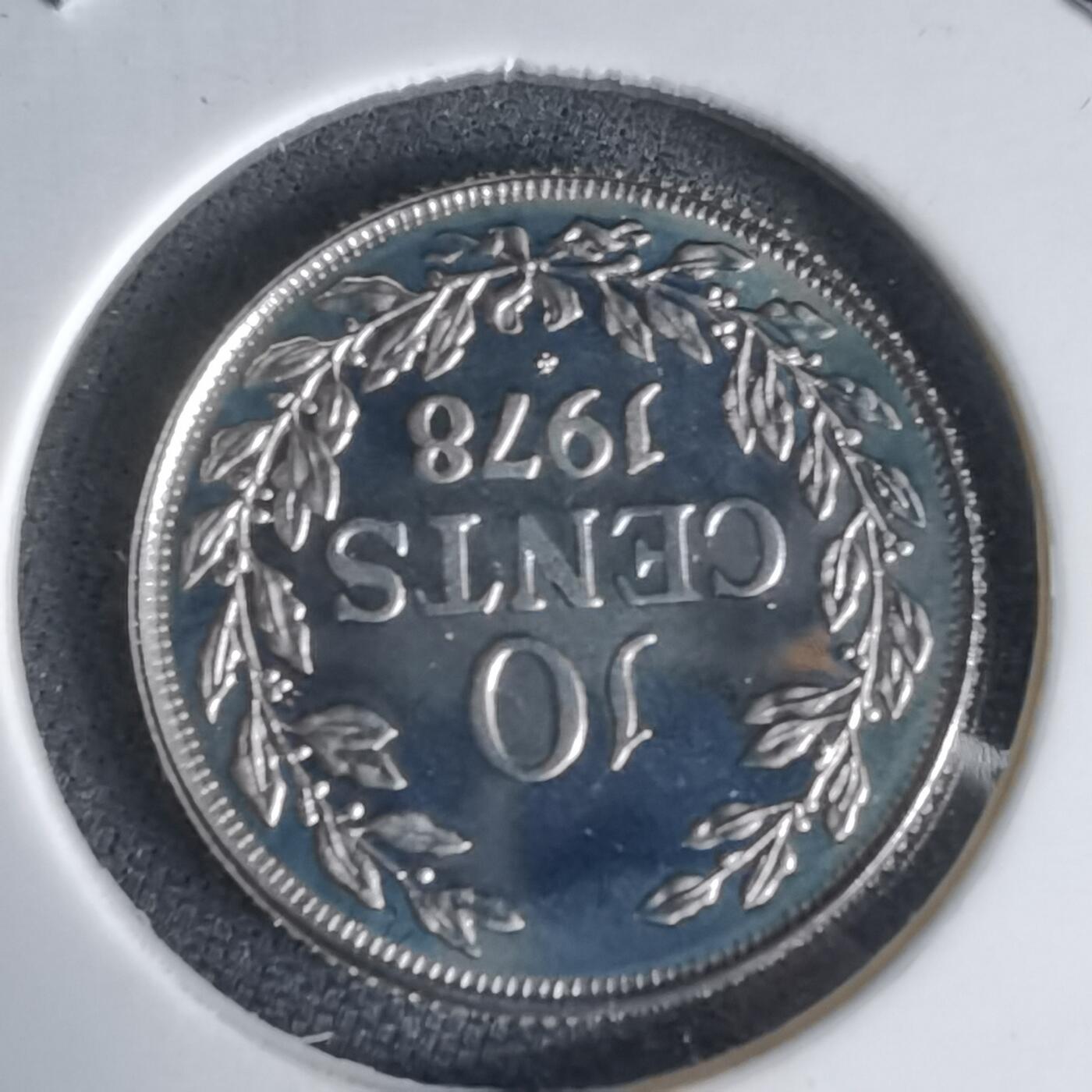 沼泽如烟--第1016场 利比里亚1978年十分精制币