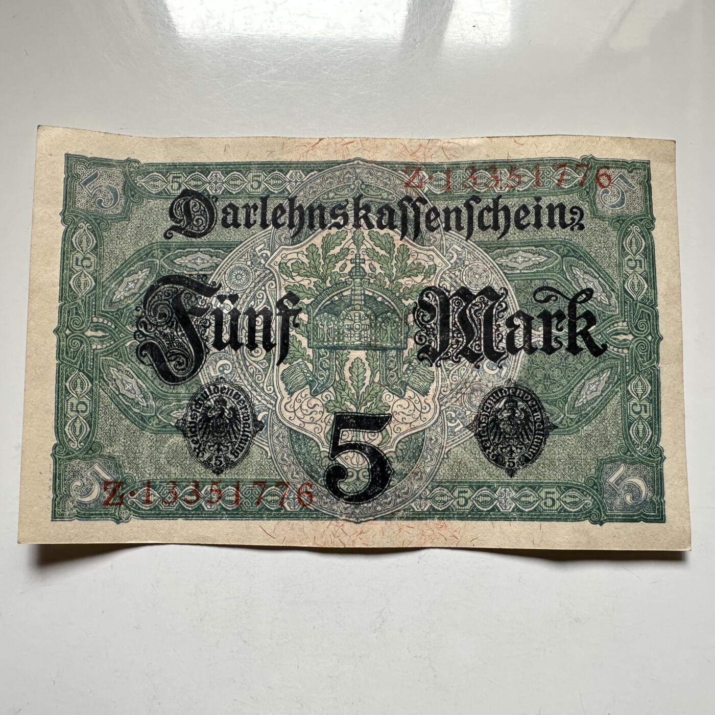 🌹外币初藏🌹🐯2026年第27场   每周二四六晚8️⃣点 接代拍 德国1917年战争时期 5马克