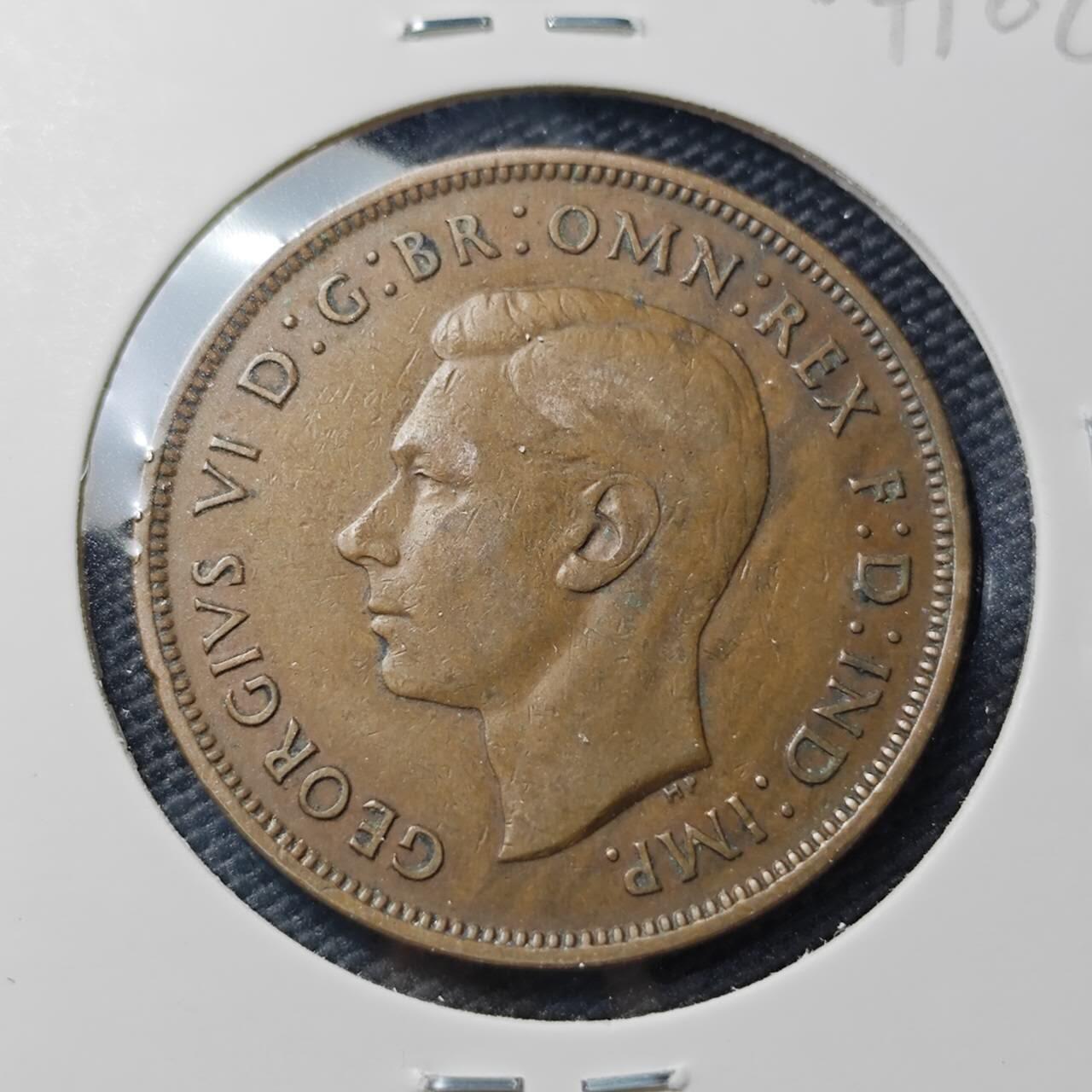 KK钱币收藏小铺   第404期 2月预留时间 周末发货  1937英国1便士铜币