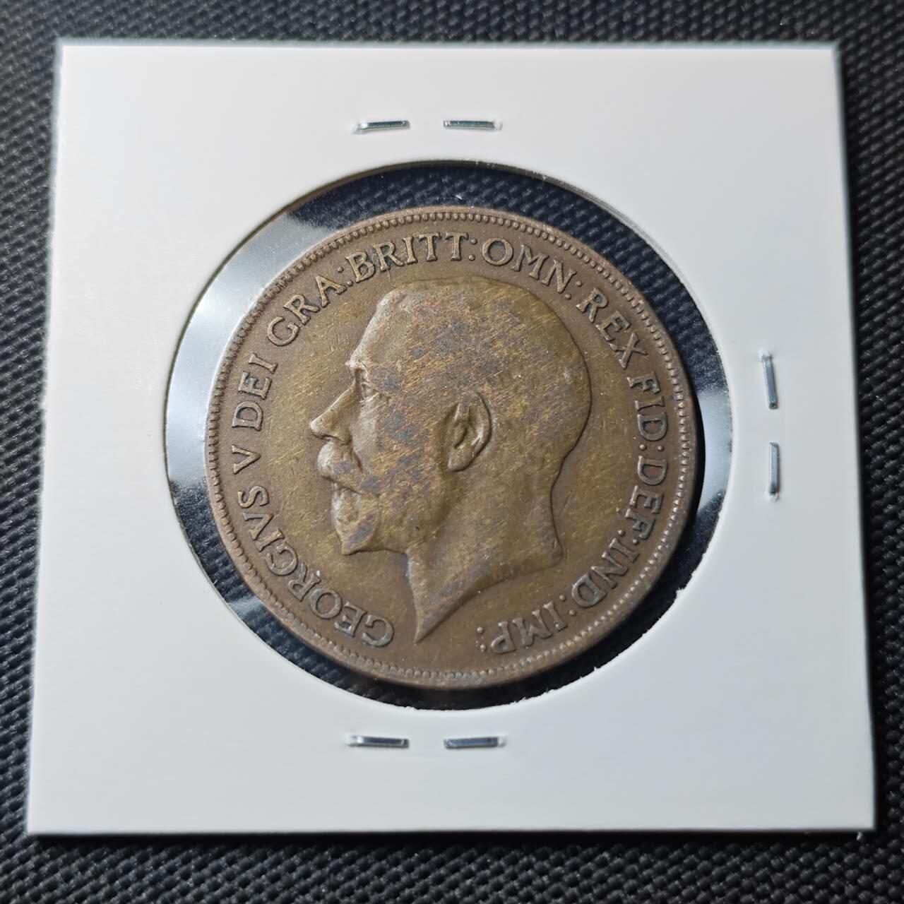 KK钱币收藏小铺   第404期 2月预留时间 周末发货  1921英国1便士铜币