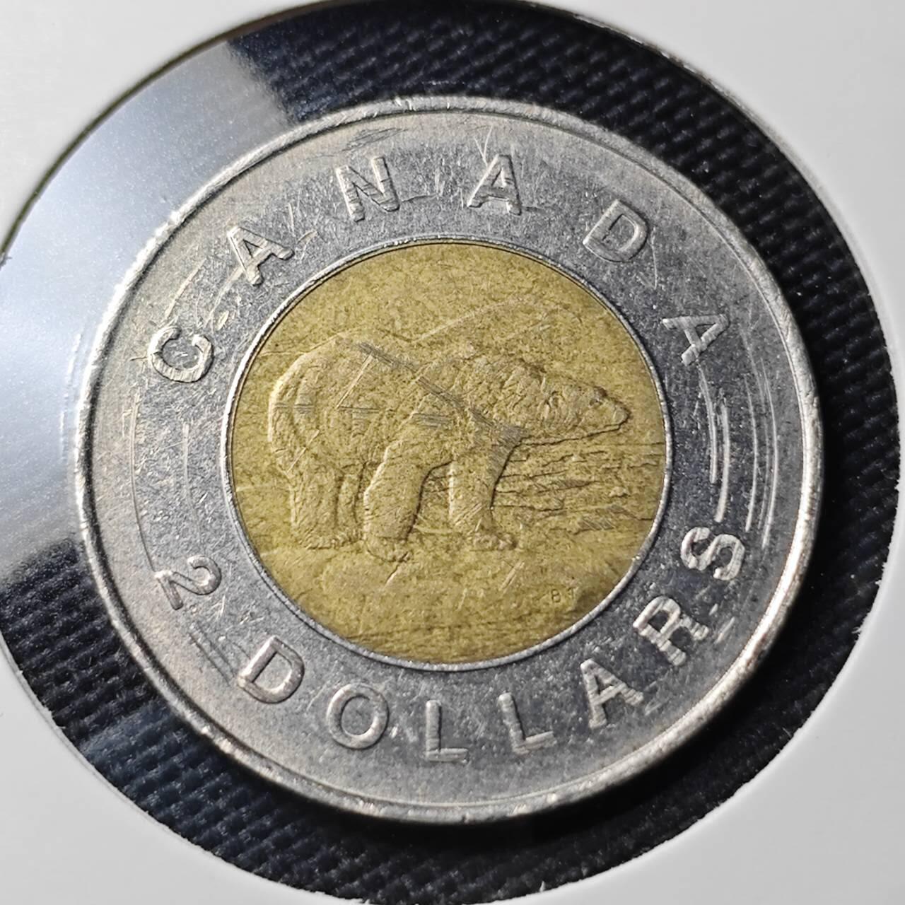 KK钱币收藏小铺   第404期 2月预留时间 周末发货  加拿大2元