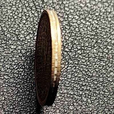 泉币菌-第206场-拍品多 请提前出价 直齿边 英属香港一毫 黄铜币1964年 20毫米4.5克  伊丽莎白二世