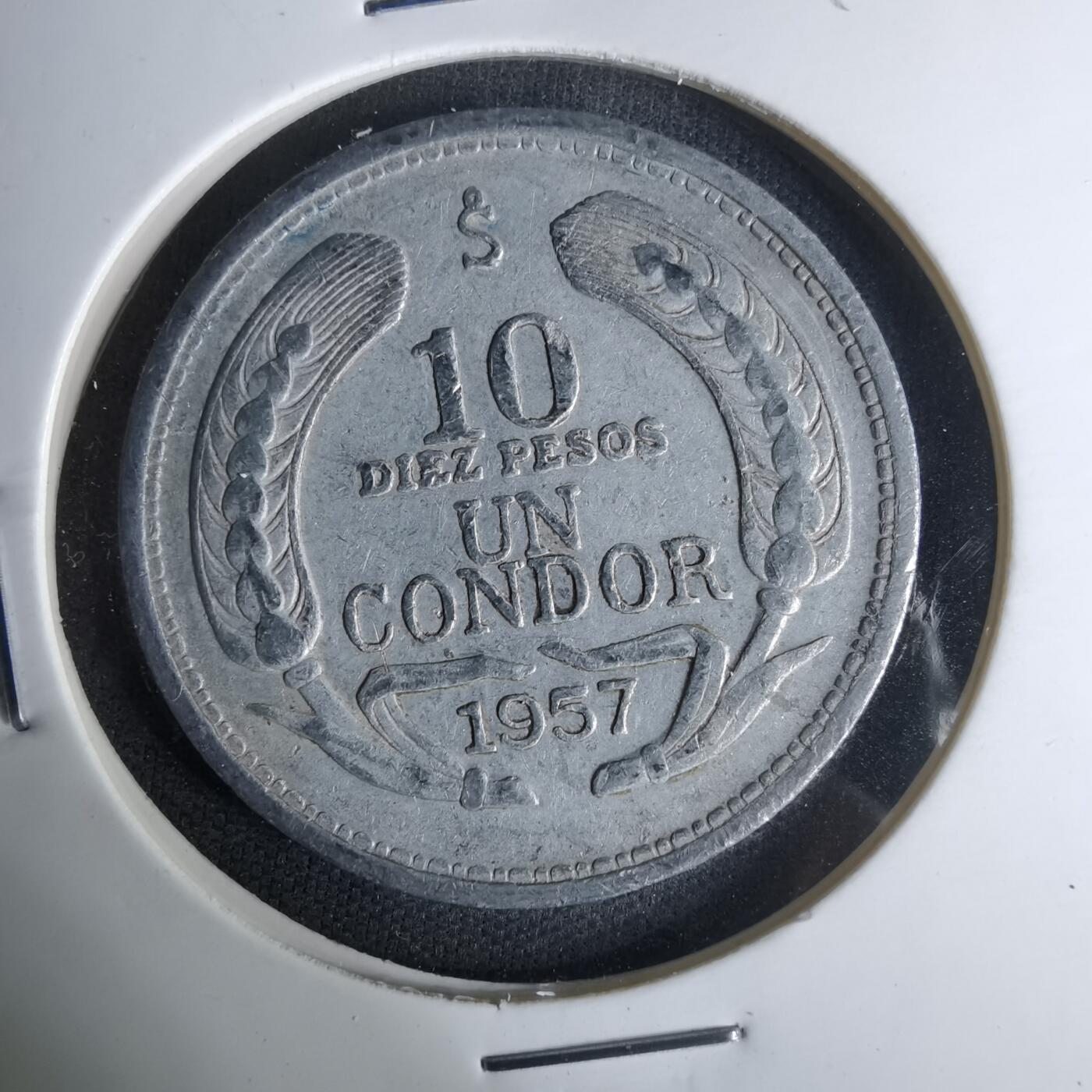 沼泽如烟--第1017场 智利1957年10比索