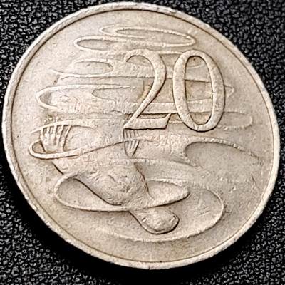 泉币菌-第206场-拍品多 请提前出价 - 1973年 鸭嘴兽 澳大利亚20分硬币 直径28MM 