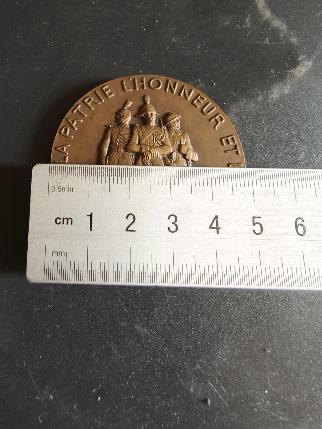 老王徽章第186期 法国国家宪兵队大铜章    直径50mm    重量60g