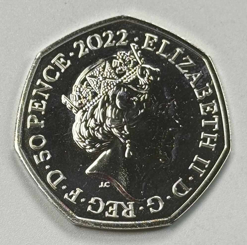 S&S Numismatic世界钱币-拍卖 第122期  英国2022年 伊丽莎白二世女皇登基70周年 50便士纪念币 BU