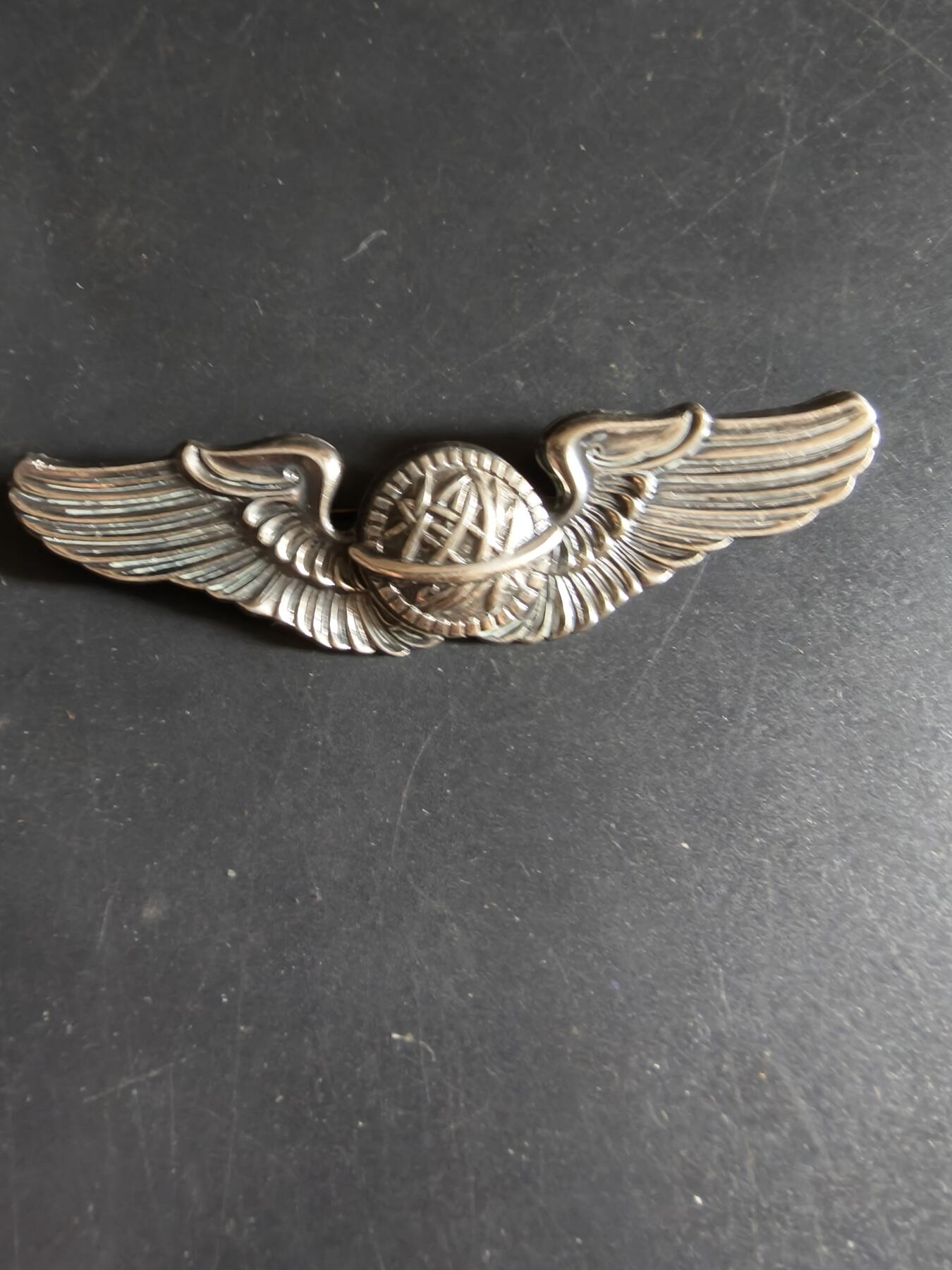 老王徽章第186期 美国二战陆军航空兵领航员技能章     3英寸     925银    24.9g