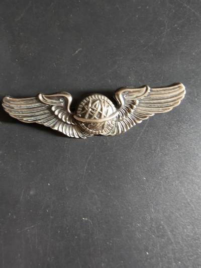 老王徽章第186期 - 美国二战陆军航空兵领航员技能章     3英寸     925银    24.9g