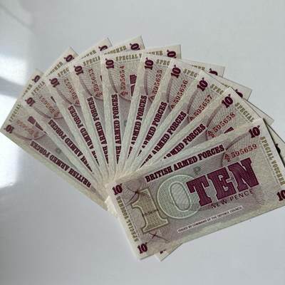 🌹外币初藏🌹🐯2026年第27场   每周二四六晚8️⃣点 接代拍 - 英国军票第6系列10新便士 全新10连号