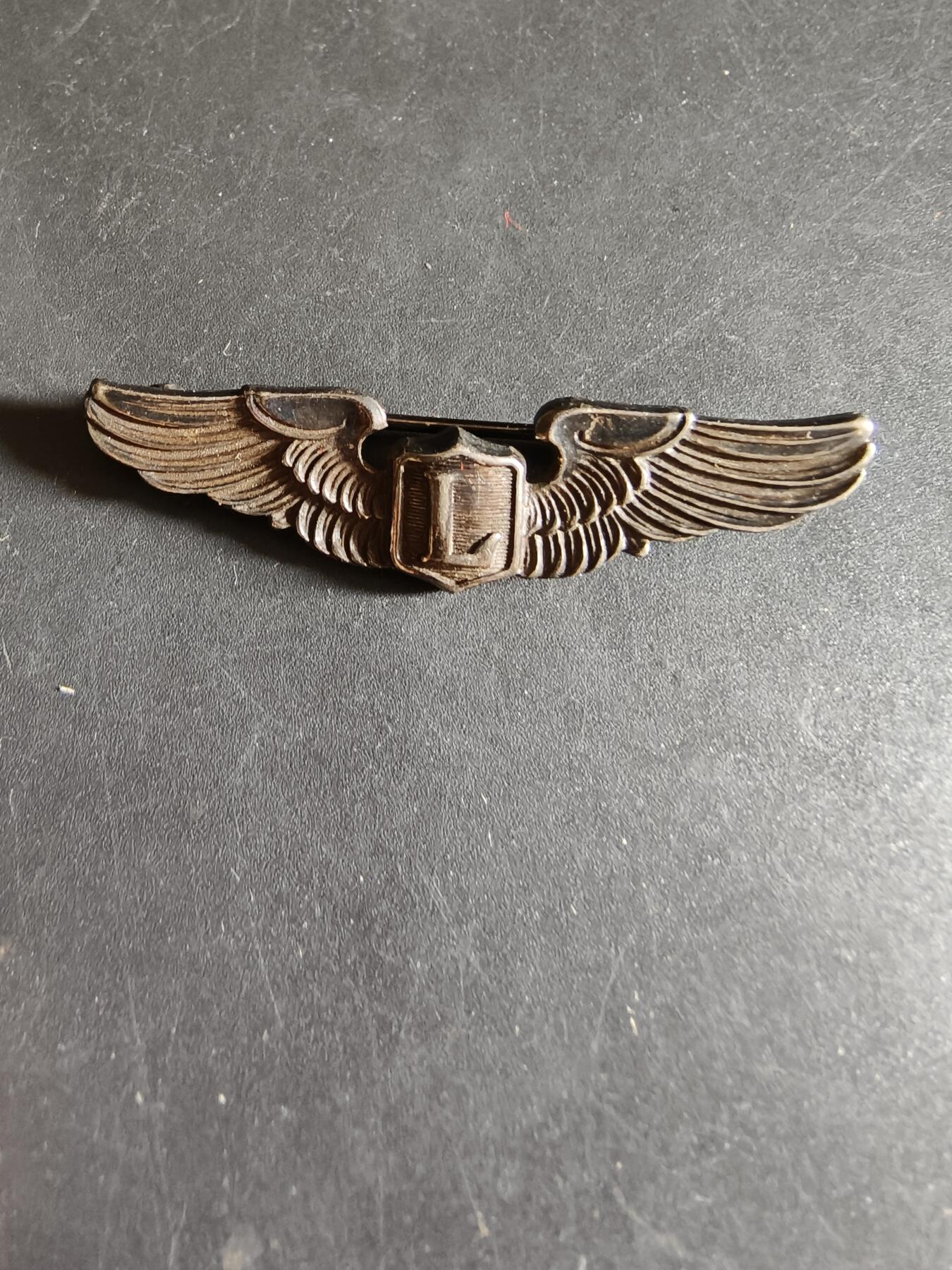 老王徽章第186期 美国二战陆军航空兵飞行联络员技能章    2英寸   925银    8g     