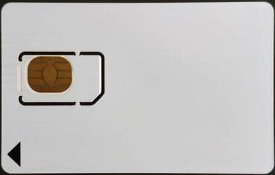 公藏第62期裸卡拍卖 - 香港手机卡（白卡）一枚固芯新卡，芯片光亮。