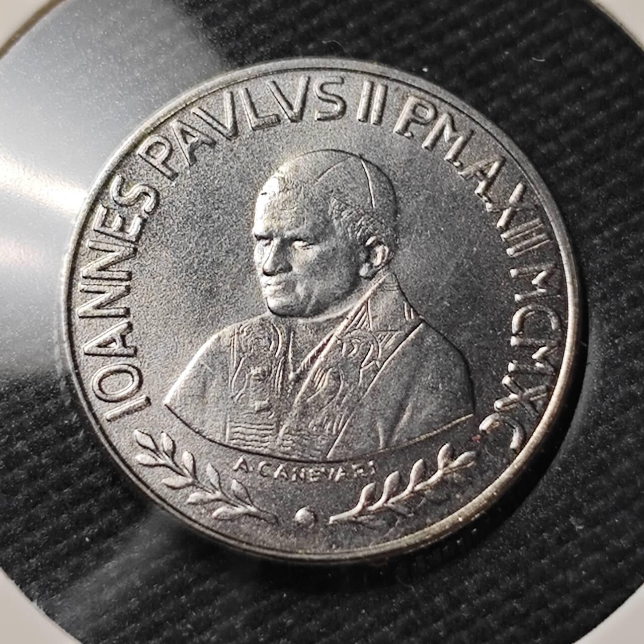 KK钱币收藏小铺   第405期 2月预留时间 周末发货 梵蒂冈100里拉 