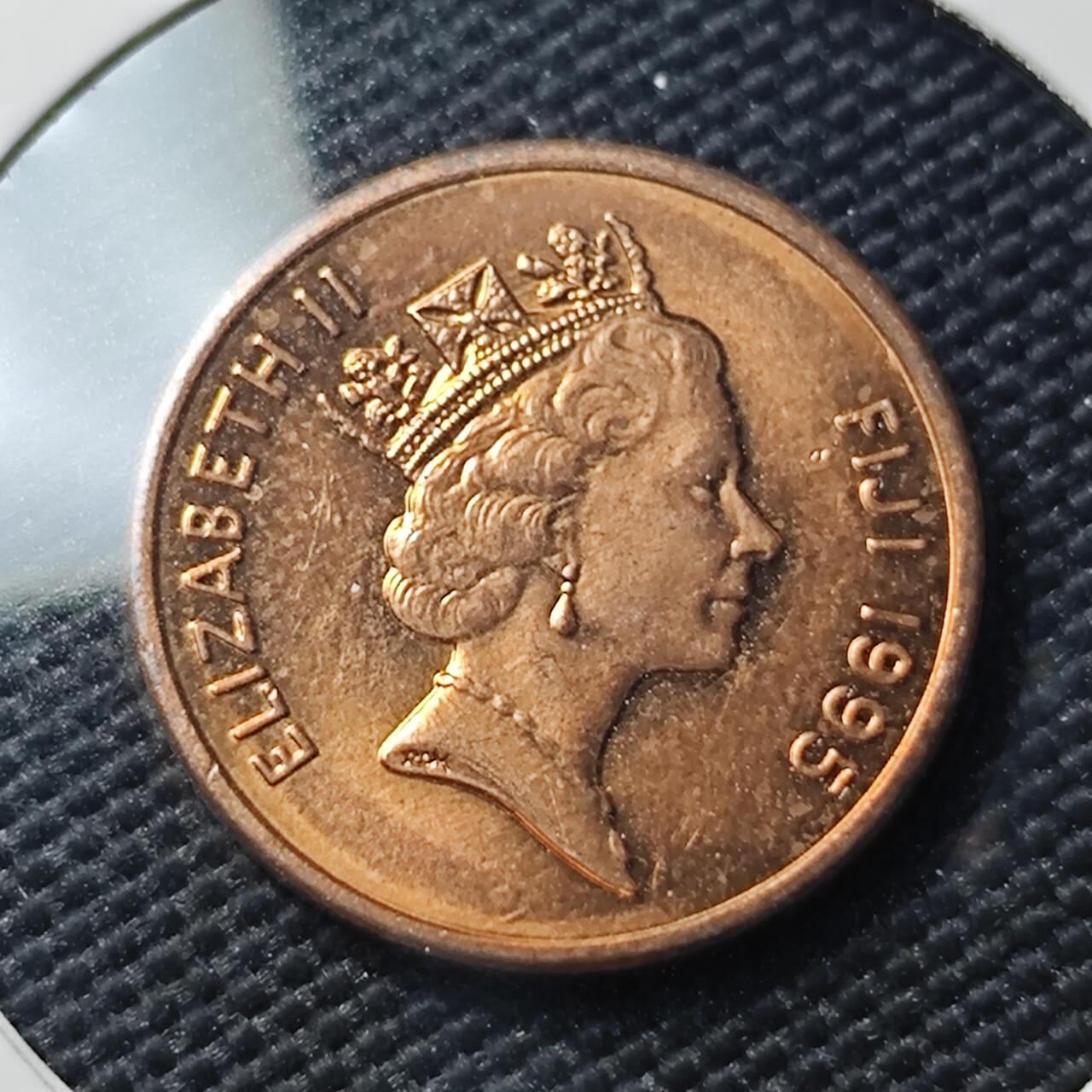 KK钱币收藏小铺   第404期 2月预留时间 周末发货  1985斐济1分 好品