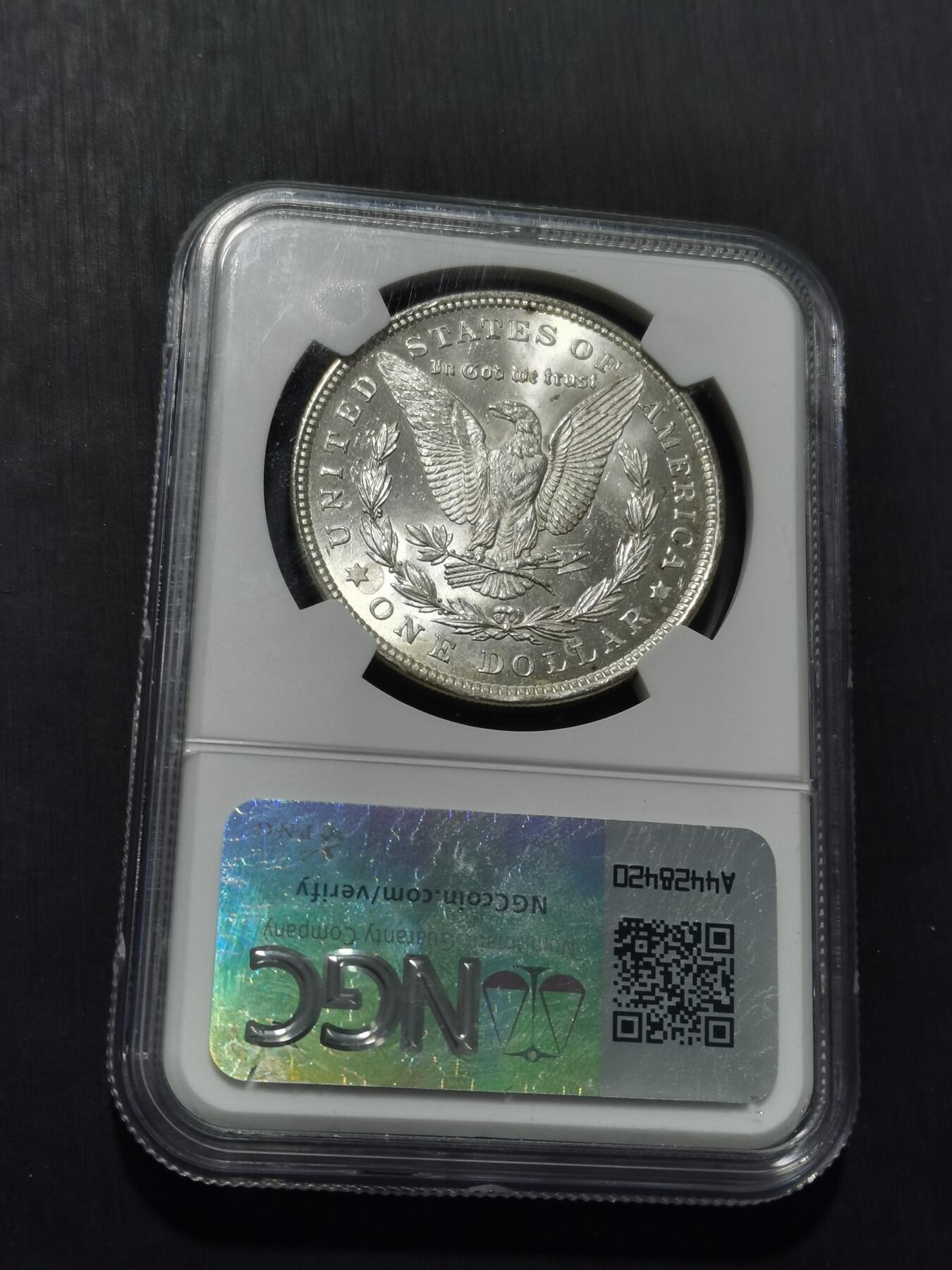 天下钱庄专场欢迎参拍 NGC MS62 1921美国摩根一美元银币