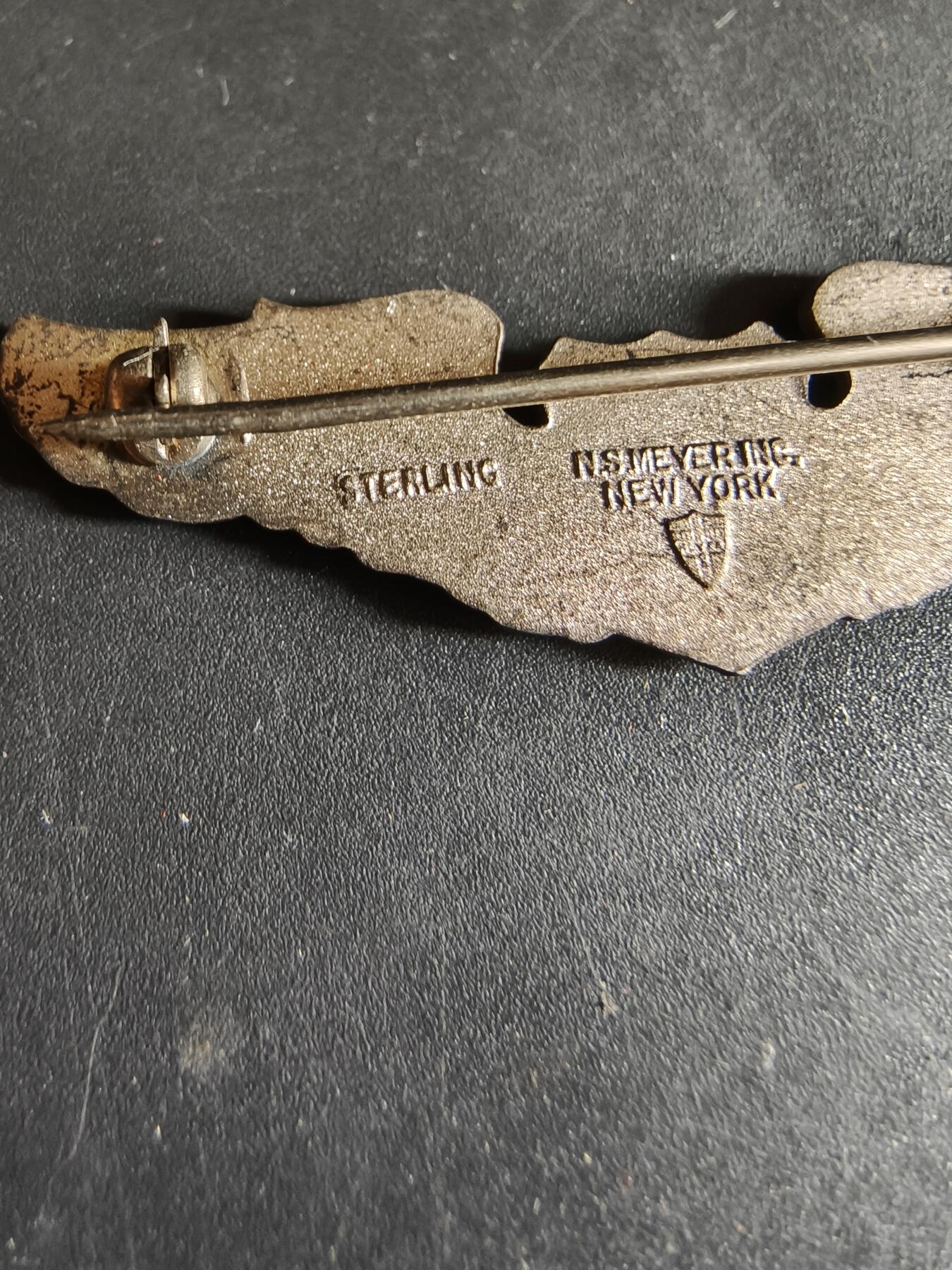 老王徽章第186期 美国二战陆军航空兵滑翔机飞行员技能章    2英寸   925银    8g     梅耶厂造