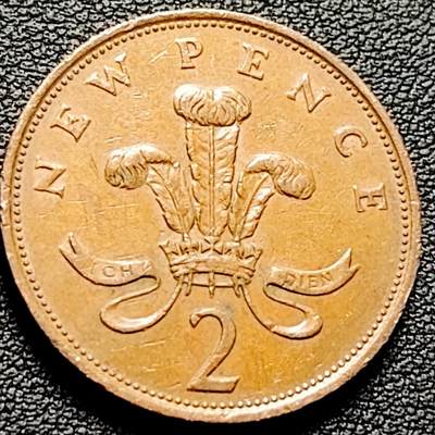 泉币菌-第206场-拍品多 请提前出价 威尔士皇冠 1981年 英国2便士 直径26MM铜币 女王花冠版