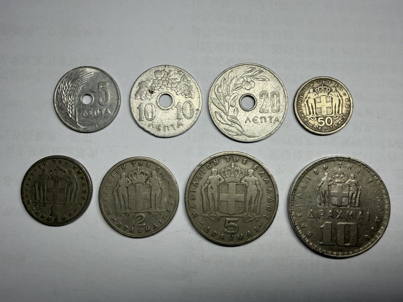 2026年集古藏今外币拍卖第三期-第1场—（总第311拍），可以寄存60天，满160元包邮。 希腊50年代保罗国王版8枚