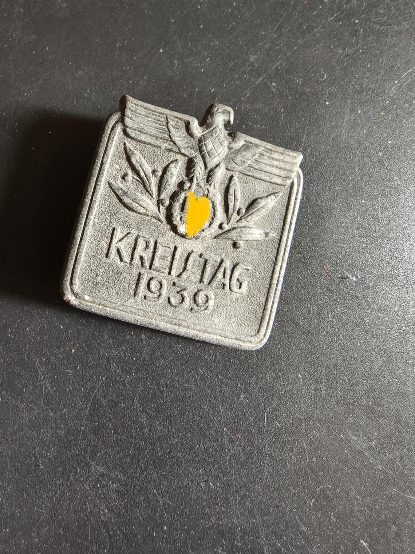 老王徽章第186期 德三1939年NSDAP地区代表大会证章   