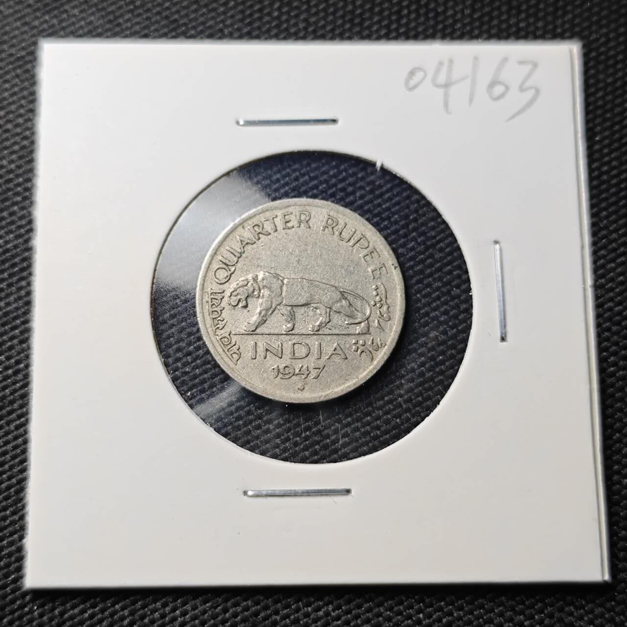 KK钱币收藏小铺   第404期 2月预留时间 周末发货  英属印度1/4卢比