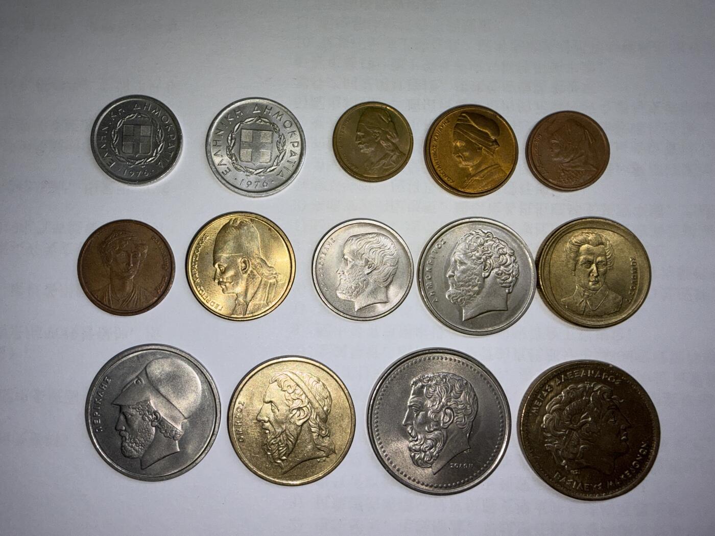 2026年集古藏今外币拍卖第三期-第1场—（总第311拍），可以寄存60天，满160元包邮。 希腊1976～2000年版14枚