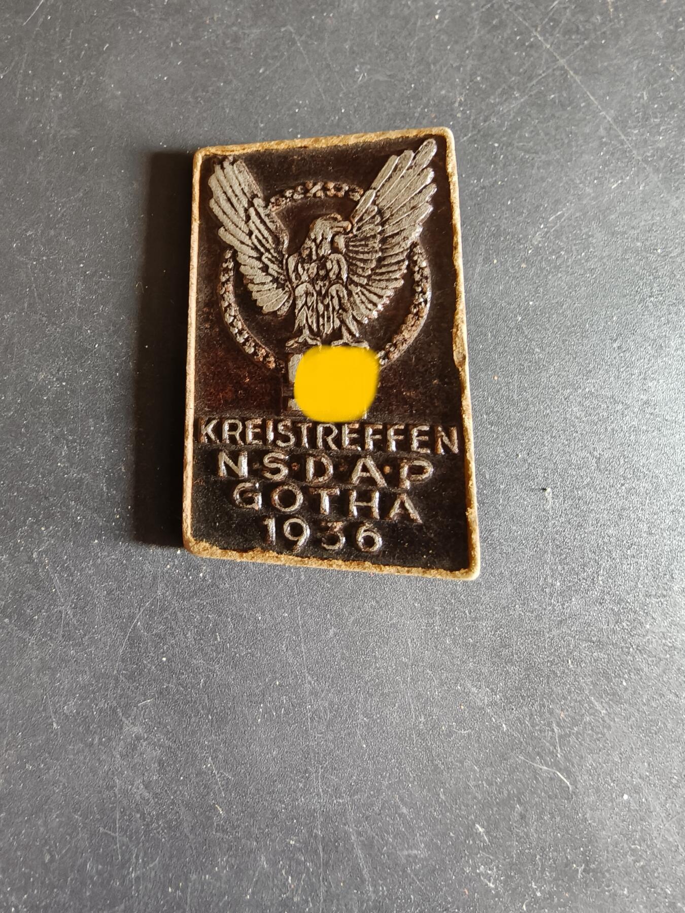 老王徽章第186期 德三1936年哥达区议会日证章